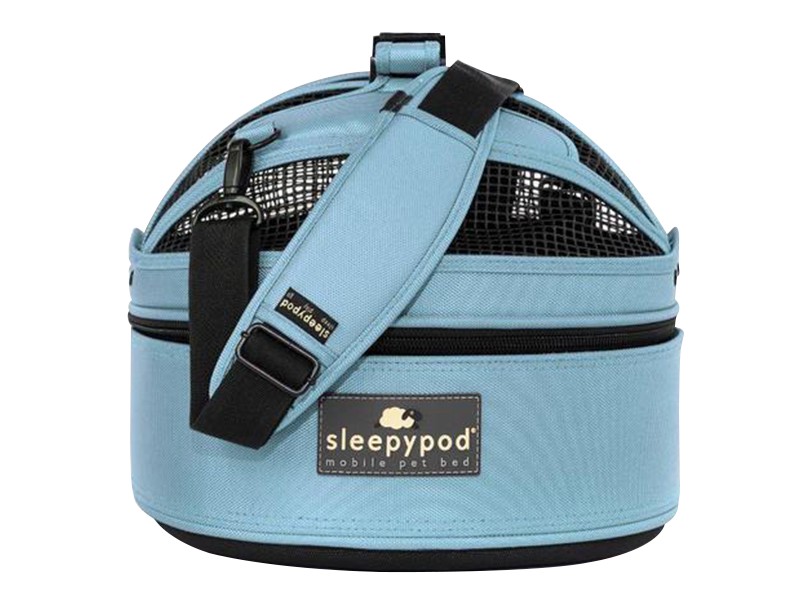 Sleepypod Medium Carrier กระเป๋าสุนัข กระเป๋าแมว ที่นอน พร้อมช่องรัดเข็มขัดในรถ รับน้ำหนักได้ 7 Kg. ขนาด 43x34 ซม. (Sky Blue)