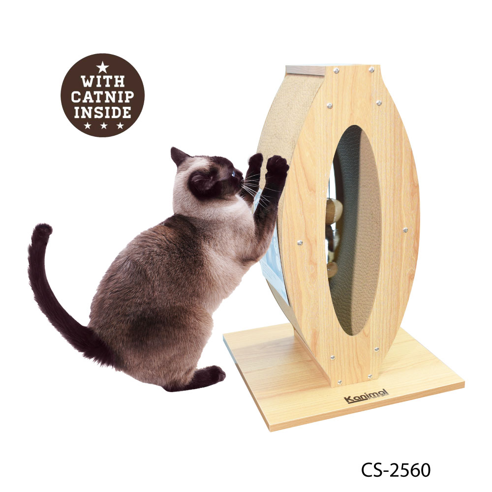 Kanimal Cat Toy ของเล่นแมว ที่ลับเล็บแมวหรู รุ่น Arch Tower ขอบไม้หนา (พร้อม Catnip) Size XL 40x40x61.5 ซม.