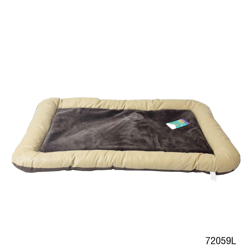Kanimal Pet Bed ที่นอนสุนัข ที่นอนแมว เบาะนอนขอบหนังจัมโบ้ สำหรับสุนัขและแมว Size XL ขนาด 86x57x7 ซม.