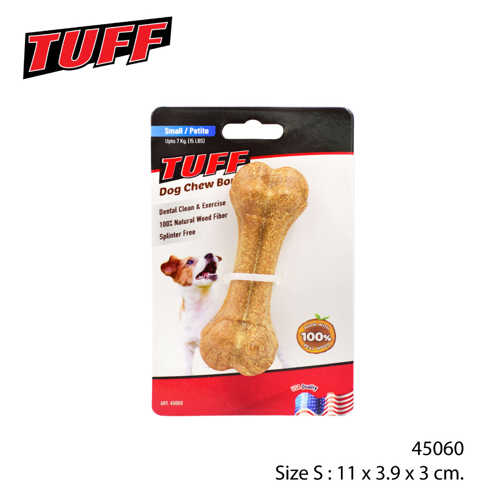 TUFF Dog Chew Bonestick ของเล่นสุนัข ของเล่นกระดูกไม้ ปลอดภัย (ไร้เซี่ยน) ช่วยขัดฟัน สำหรับสุนัขทุกสายพันธุ์ Size S ขนาด 11 ซม.