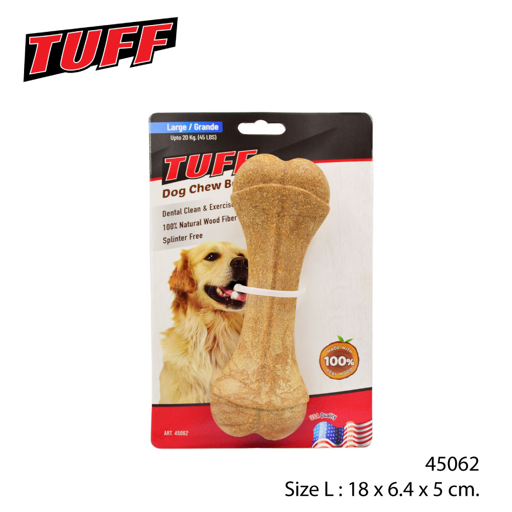 TUFF Dog Chew Bonestick ของเล่นสุนัข ของเล่นกระดูกไม้ ปลอดภัย (ไร้เซี่ยน) ช่วยขัดฟัน สำหรับสุนัขทุกสายพันธุ์ Size L ขนาด 18 ซม.