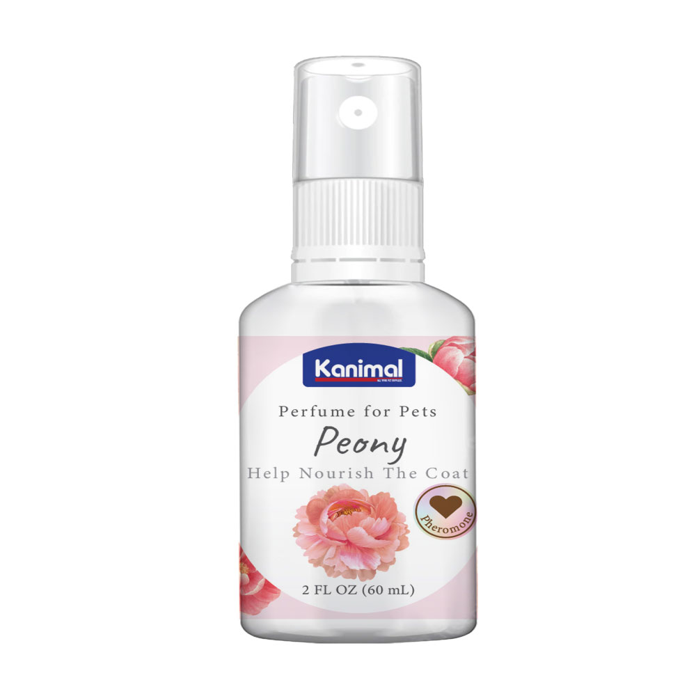 Kanimal Perfume น้ำหอมสุนัข น้ำหอมแมว กลิ่น Peony (โบตั๋น) ผสมฟีโรโมน ช่วยผ่อนคลาย บำรุงขนให้นุ่มเงางาม (60 มล./ขวด)
