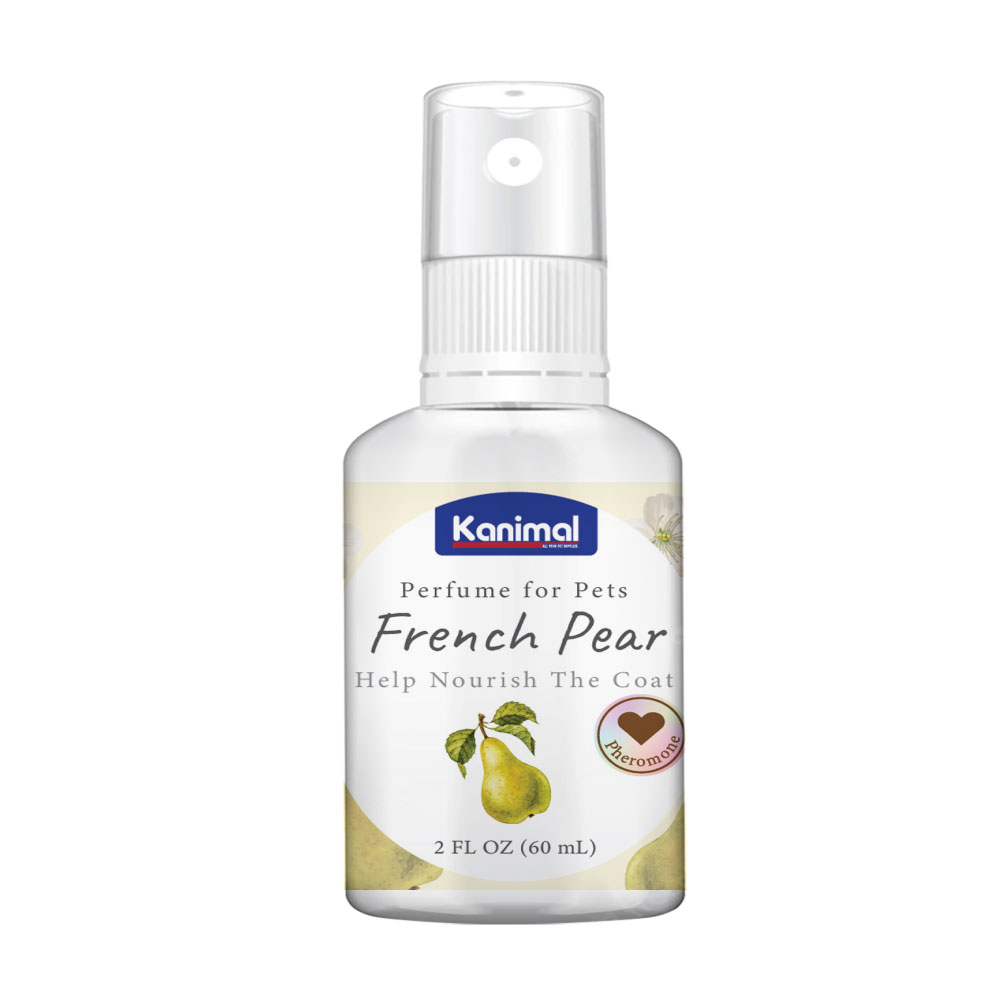 Kanimal Perfume น้ำหอมสุนัข น้ำหอมแมว กลิ่น French Pear ผสมฟีโรโมน ช่วยผ่อนคลาย บำรุงขนให้นุ่มเงางาม (60 มล./ขวด)