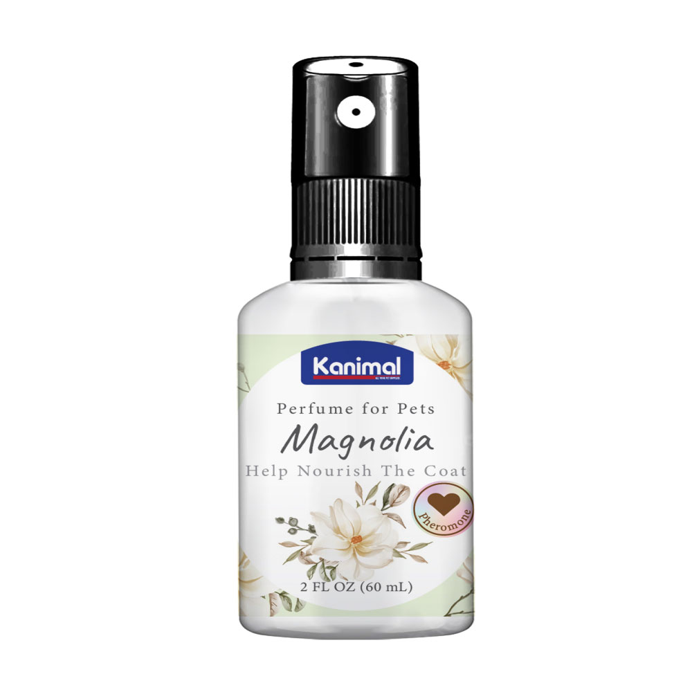 Kanimal Perfume น้ำหอมสุนัข น้ำหอมแมว กลิ่น Magnolia ผสมฟีโรโมน ช่วยผ่อนคลาย บำรุงขนให้นุ่มเงางาม (60 มล./ขวด)