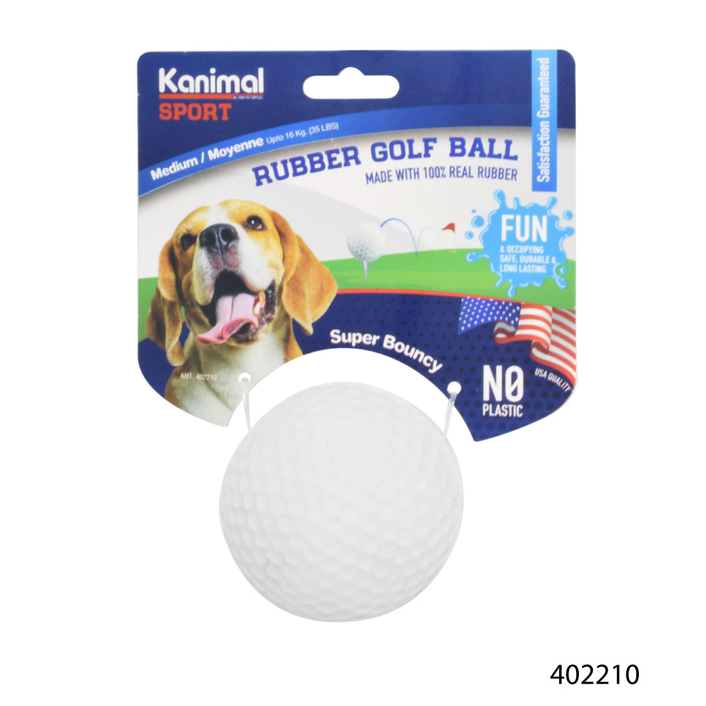 Kanimal Sport Golf ของเล่นสุนัข ลูกบอลยาง ลูกกอล์ฟ เด้งได้ เล่นสนุก สำหรับสุนัขทุกสายพันธุ์ Size M ขนาด 6.3 ซม.