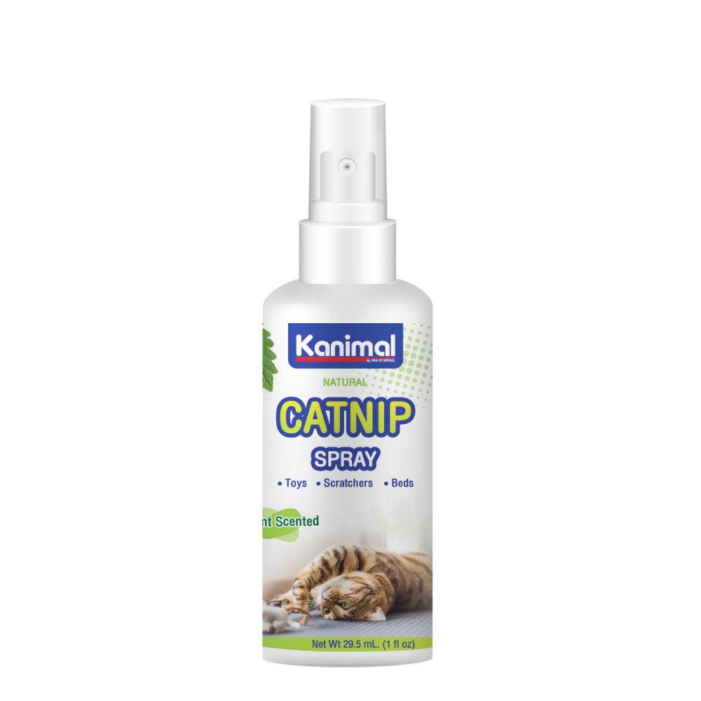 Kanimal Catnip Spray ของเล่นแมว ขนมแมว สเปรย์แคทนิป (กัญชาแมว) ใช้ฉีดบนของเล่น ที่ลับเล็บ ที่นอน บรรจุ 29.5 มล. (1 oz.)