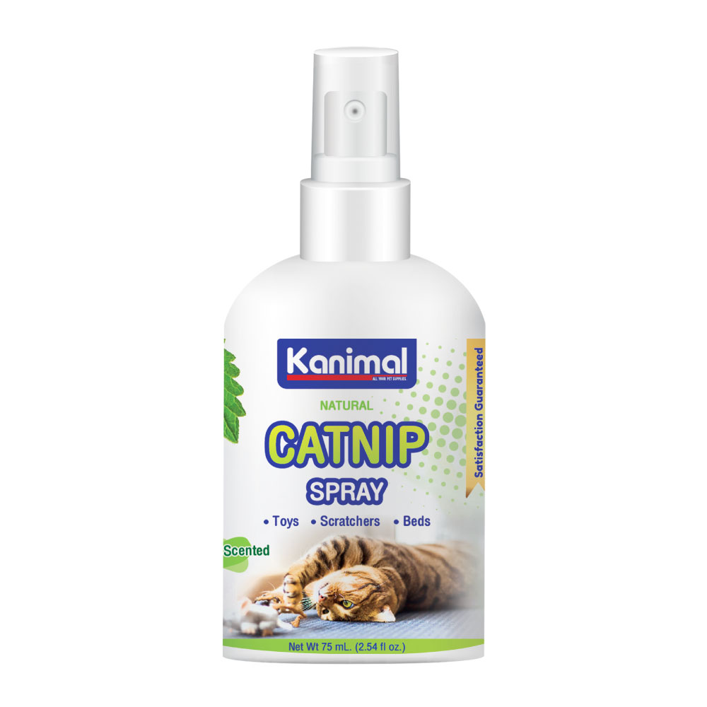 Kanimal Catnip Spray ของเล่นแมว ขนมแมว สเปรย์แคทนิป (กัญชาแมว) ใช้ฉีดบนของเล่น ที่ลับเล็บ ที่นอน บรรจุ 75 มล. (2.54 oz.)