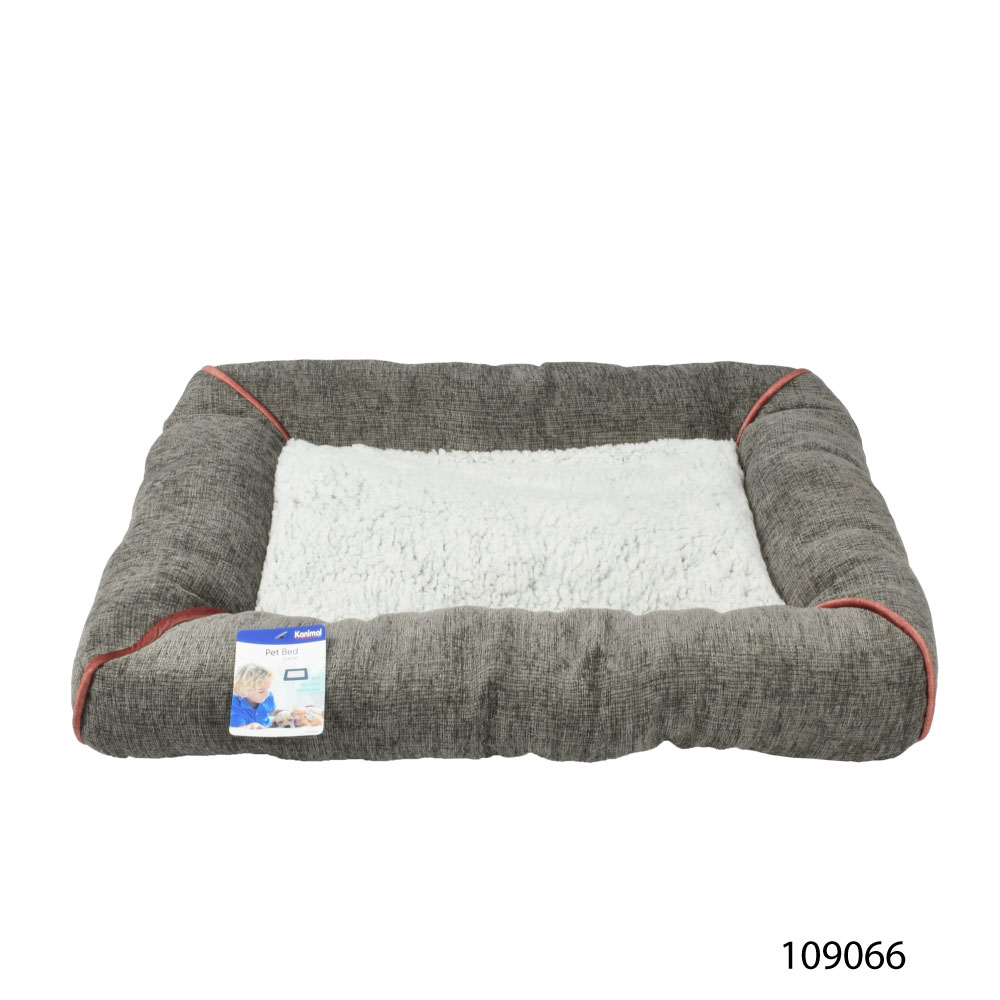 Kanimal Classic Bed ที่นอนสุนัข ที่นอนแมว เบาะนอนนุ่มพิเศษ สำหรับสุนัขและแมว Size L ขนาด 71x50x8 ซม. (สีน้ำตาล)