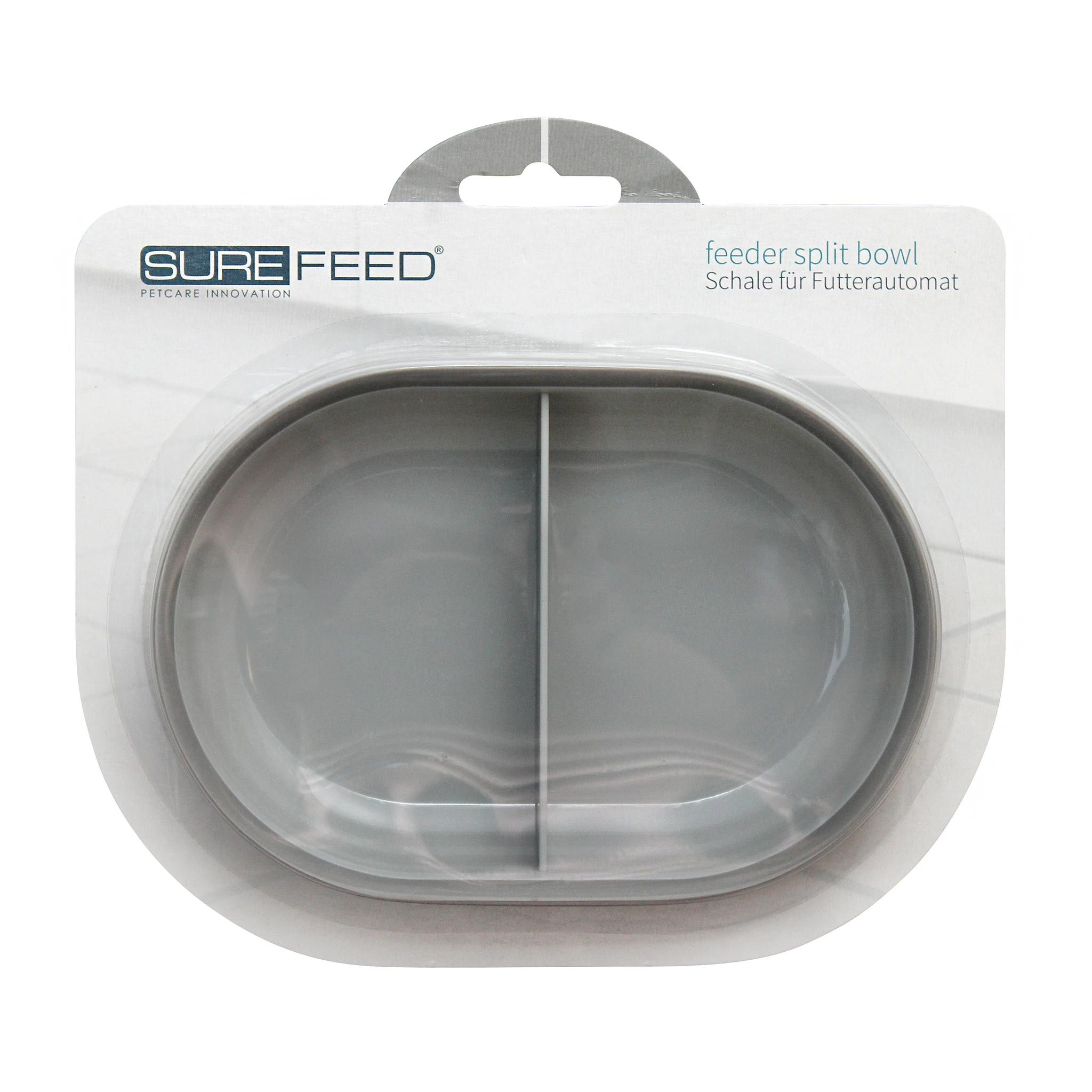 SureFeed Split Feeder Bowl ชามให้อาหาร สำหรับที่ให้อาหารอัตโนมัติรุ่น Sensor และ Microchip สุนัขและแมว ความจุ 400 มล. (สีเทา)