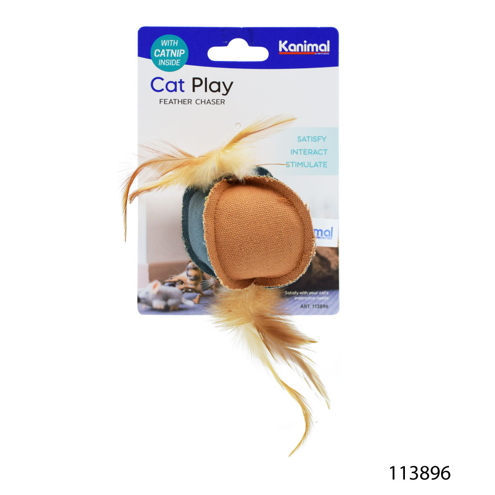 Kanimal Cat Toy ของเล่นแมว รุ่น Feather Chaser เล่นสนุก สำหรับแมวทุกสายพันธุ์ ขนาด 19x4.2 ซม.