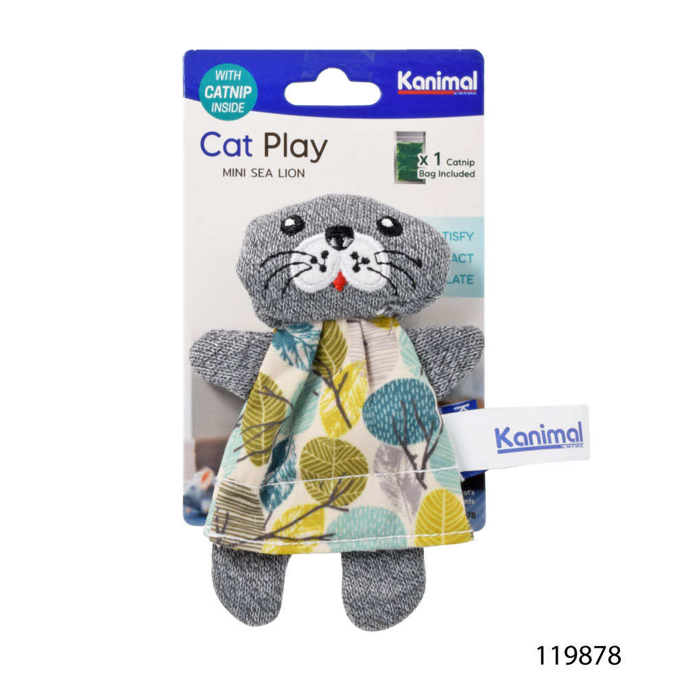Kanimal Cat Toy ของเล่นแมว ของเล่นตุ๊กตา Mini Sea Lion ยัดไส้ Catnip กัญชาแมว สำหรับแมวทุกสายพันธุ์ ขนาด 7.5x13.5 ซม.