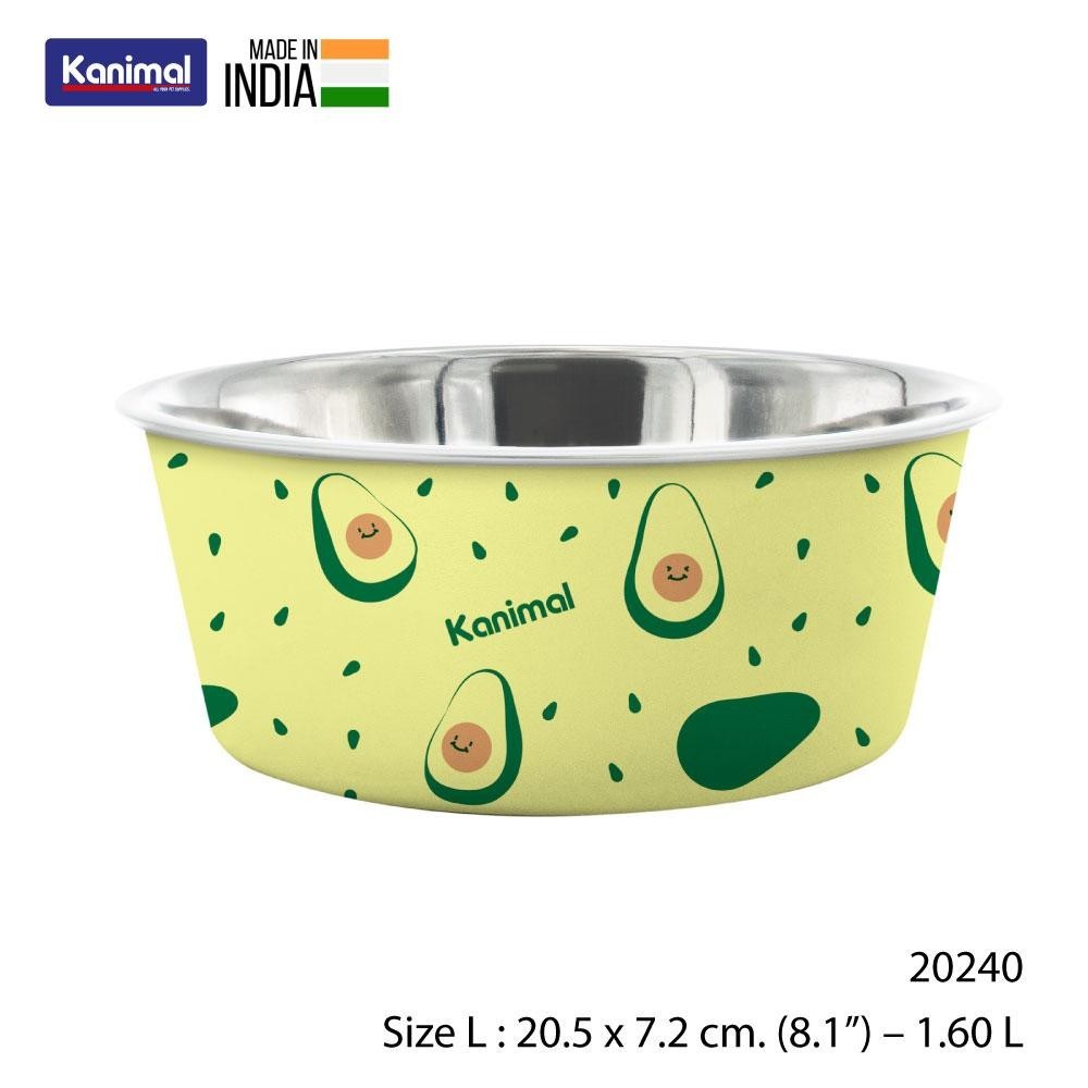Kanimal Zola Bowl Avocado ชามอาหารสัตว์เลี้ยง รุ่น Zola Bowl - Avocado สำหรับสุนัขและแมว Size L ขนาด 20.5 x 7.2 ซม. (8.1”) – 1.60 L
