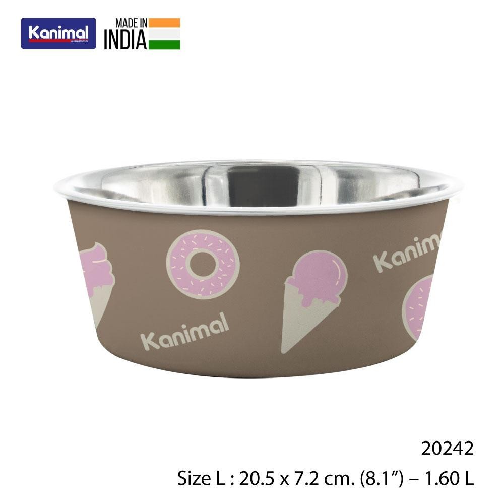 Kanimal Zola Bowl Eatery ชามอาหารสัตว์เลี้ยง รุ่น Zola Bowl - Eatery สำหรับสุนัขและแมว Size L ขนาด 20.5 x 7.2 ซม. (8.1”) – 1.60 L