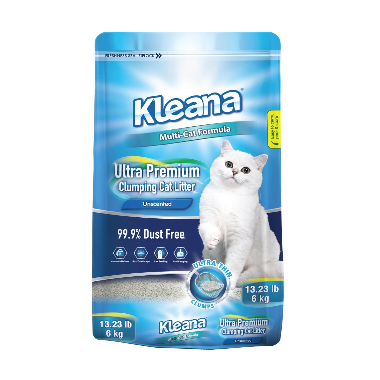 Kleana Ultra-Premium Cat Litter 6 Kg. (13.23 lb.)