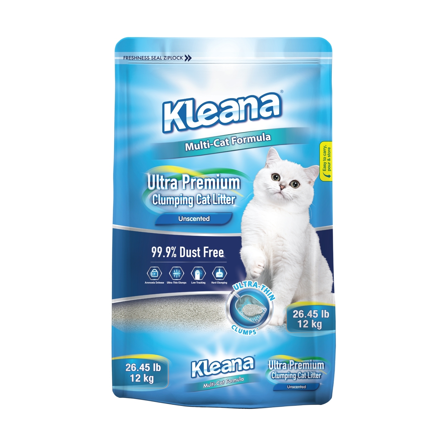 Kleana Ultra-Premium Cat Litter 12Kg. (26.45 lb.)